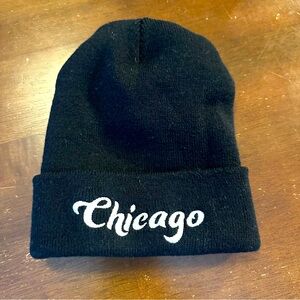 Chicago Black Beanie